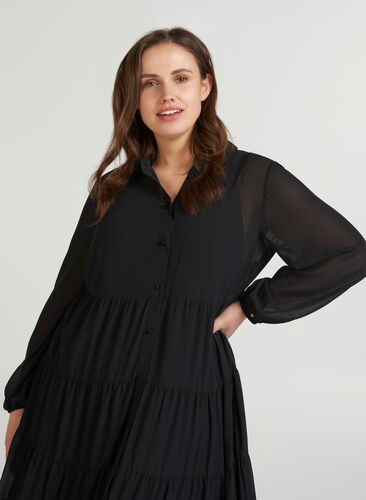 Maxi kjole, Black, Model image number 0