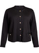 Cardigan with decorative buttons, Black, Packshot image number 0