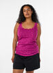 Top with print and lace edge, Purple, Model image number 0