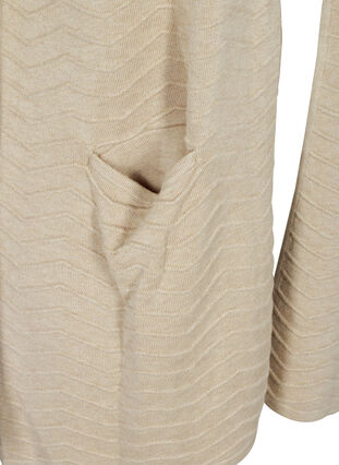 Long knit cardigan with a pattern, Nomad as sample, Packshot image number 3