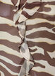 Chiffon blouse with zebra print and ruffles, Brown, Packshot image number 3