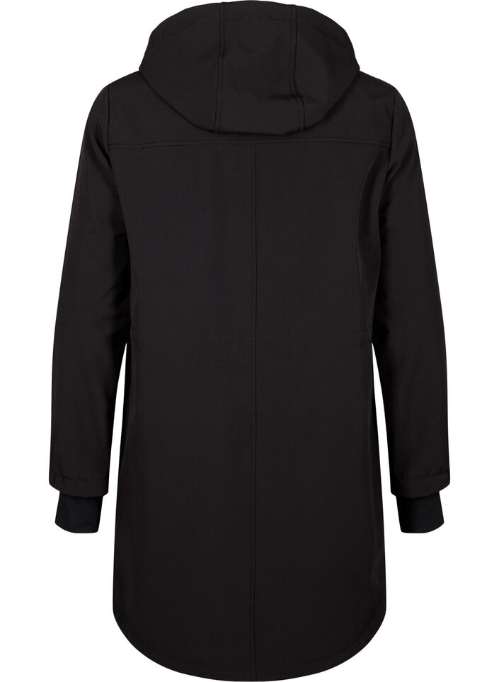 Softshell jacket with detachable hood, Black, Packshot image number 1