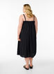 Midi slip dress in viscose, Black, Model image number 2