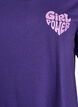 Short-sleeved nightgown in organic cotton, Purple, Packshot image number 2