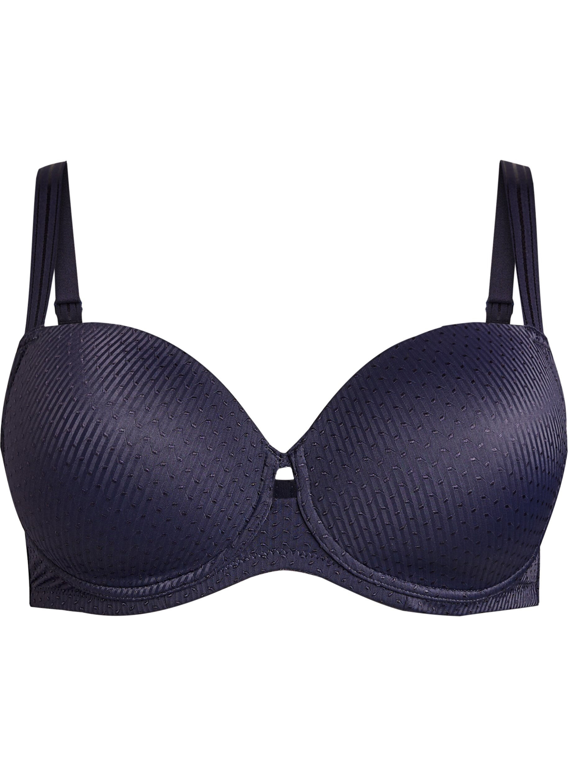 Moulded underwired bra with pattern