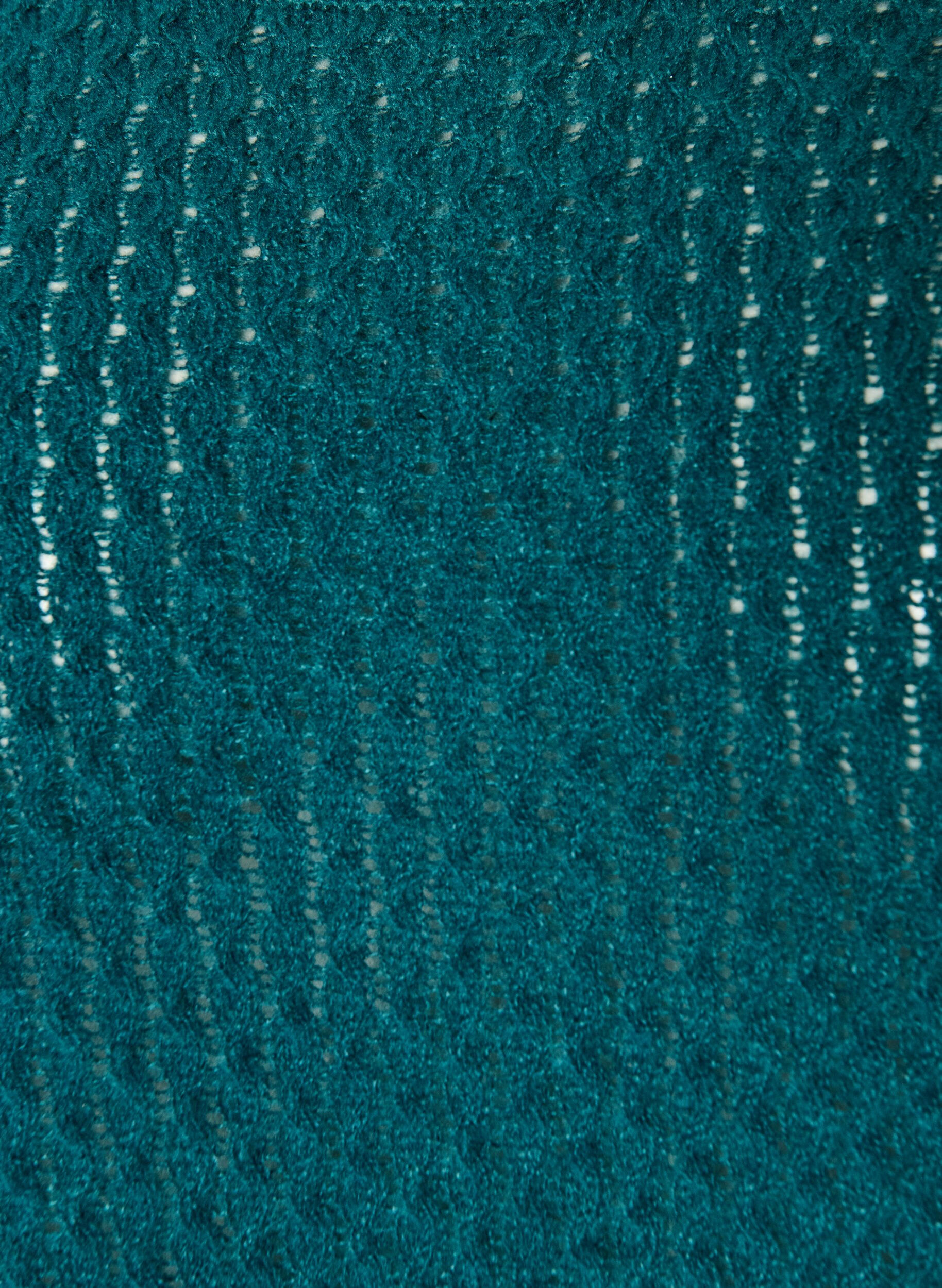 ZizzifashionKnitted blouse with a textured openwork pattern, Green, Packshot image number 2