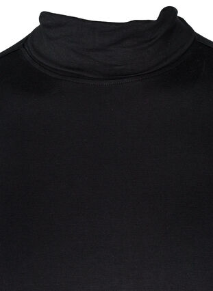 Close-fitting top with a high neck, Black, Packshot image number 2