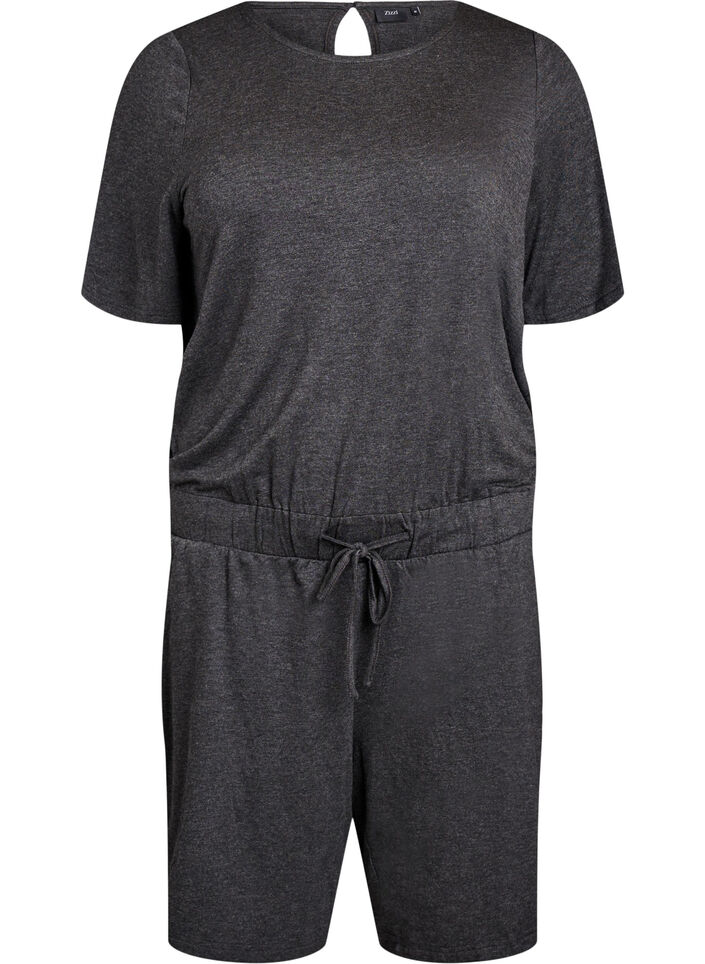 Jumpsuit with short legs, Dark Grey, Packshot image number 0
