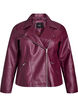 Faux leather biker jacket, Dark Bordeaux, Packshot image number 0