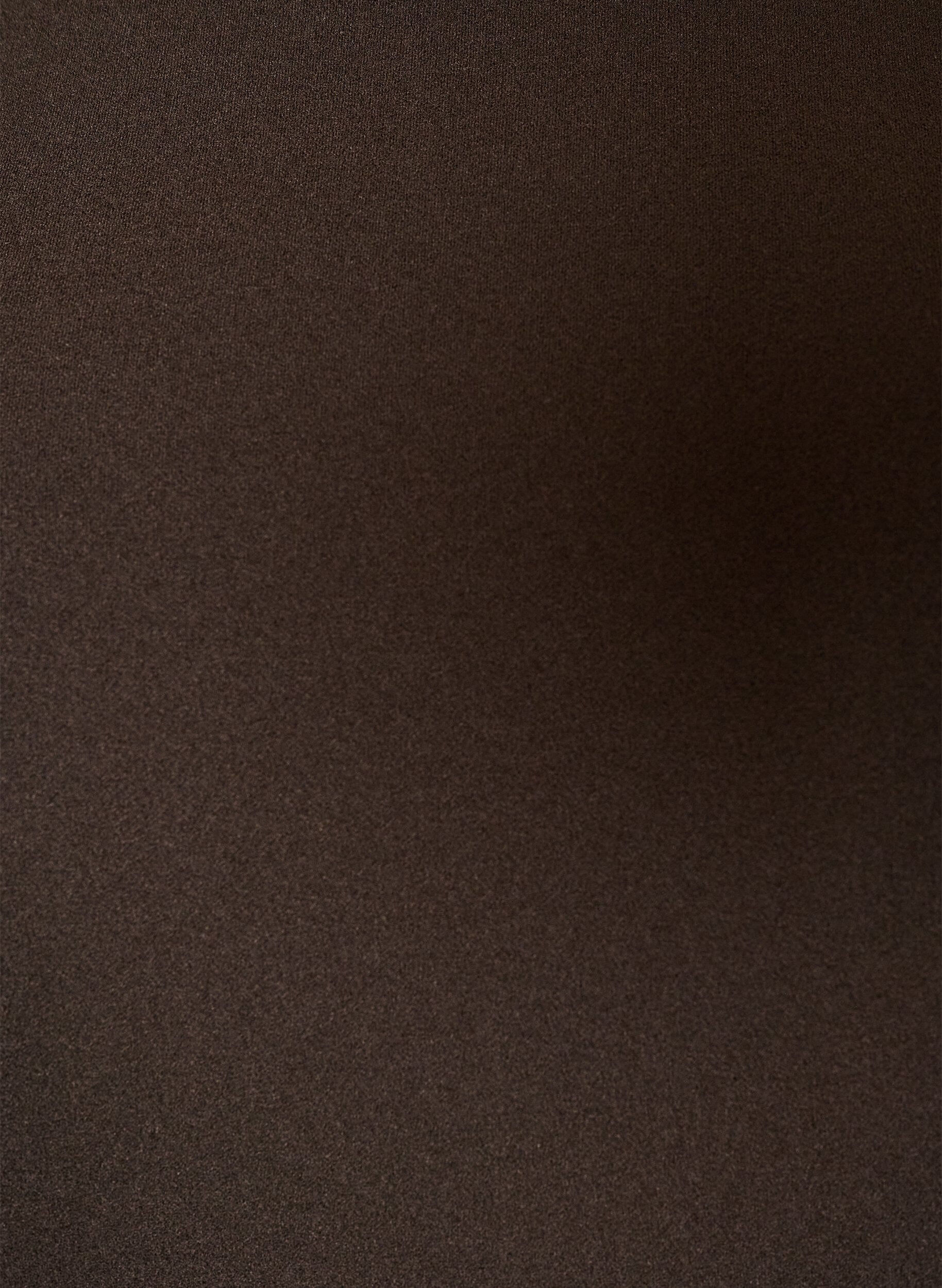 ZizzifashionShort dress with an A-line shape and 3/4 sleeves, Brown, Packshot image number 2