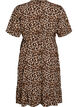 Printed wrap dress with short sleeves, Brown, Packshot image number 1