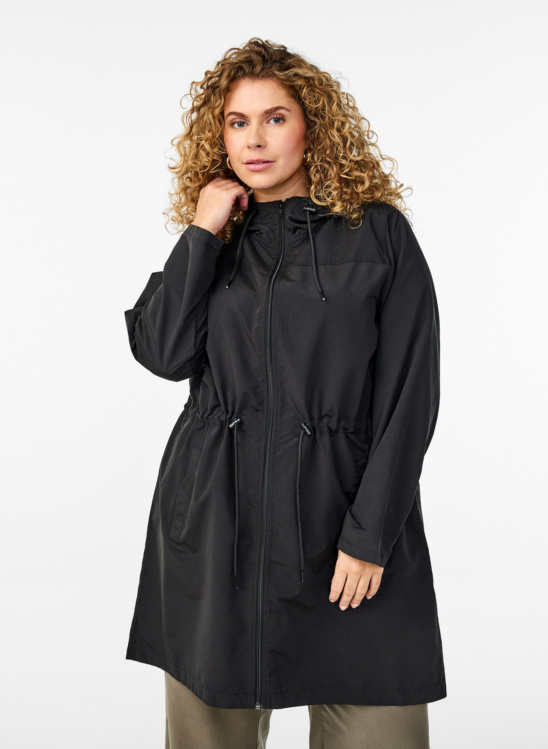 FLASH - Lightweight parka with a hood, Black, Model