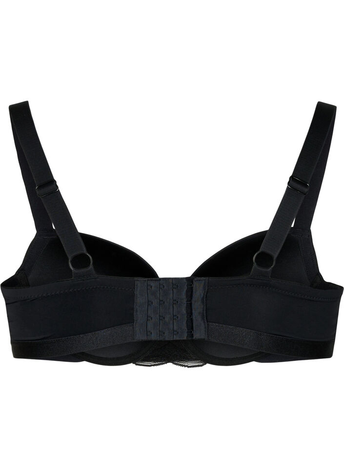 Moulded bra with mesh, Black, Packshot
