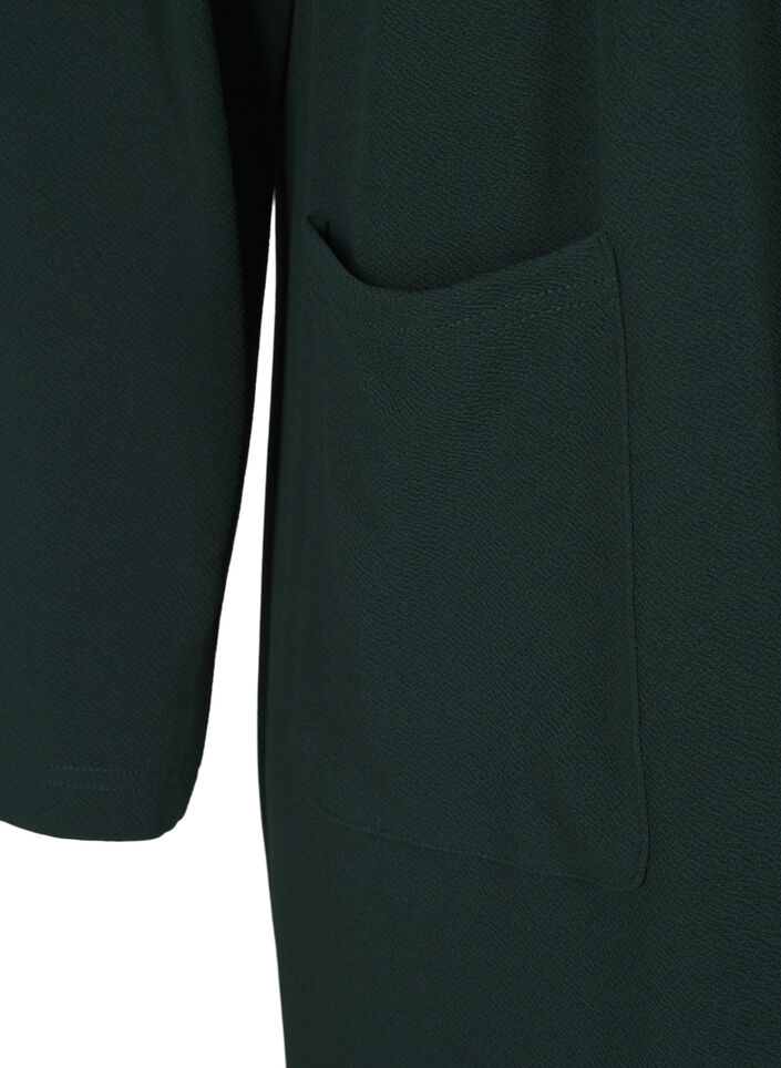 Long blazer with pockets, Green, Packshot image number 3