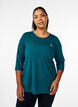 Sports top with 3/4 sleeves, Green, Model image number 0