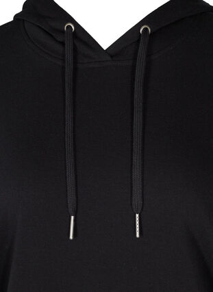 Sweatshirt with hood and pockets, Black, Packshot image number 2