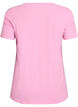 Solid-coloured basic cotton T-shirt, Pink, Packshot image number 1