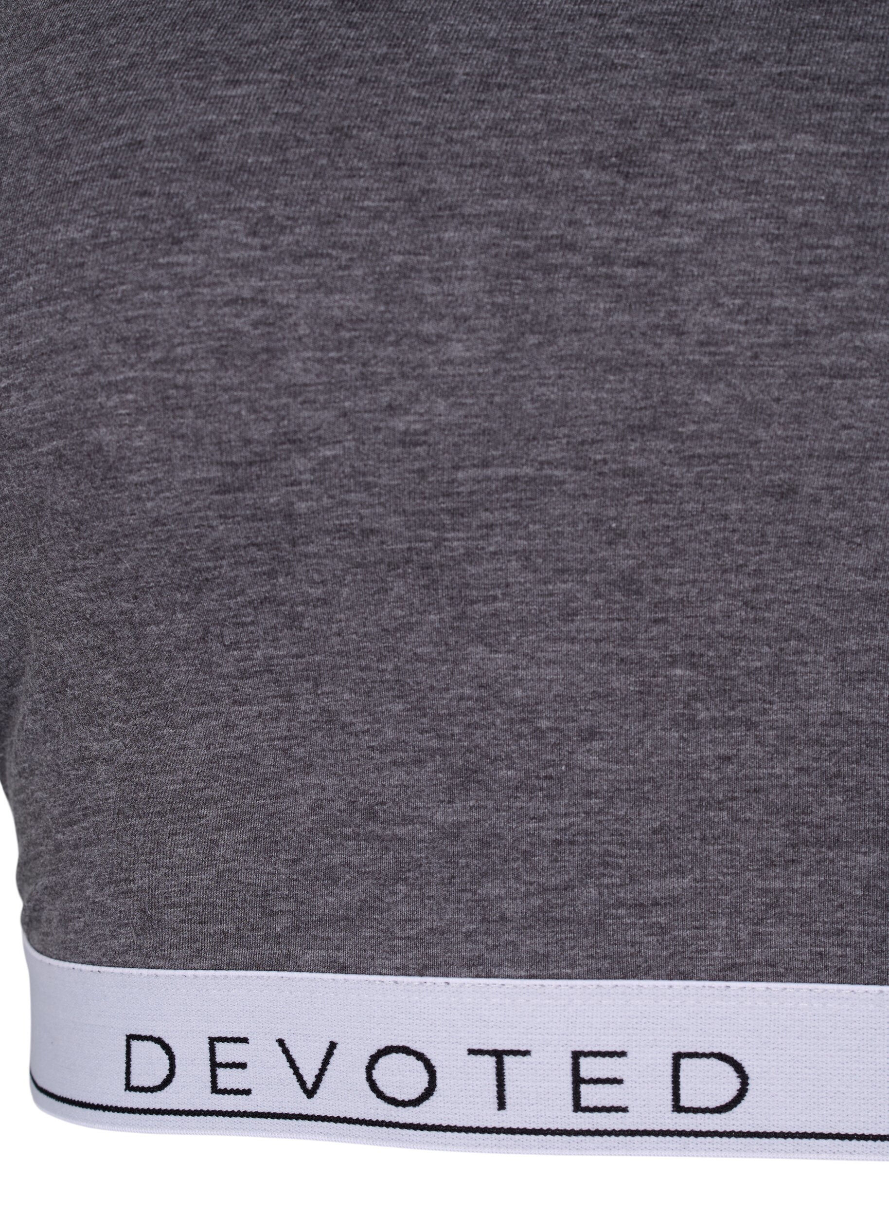 Zizzifashion Marled bra with round neckline, Medium Grey Melange, Packshot image number 3