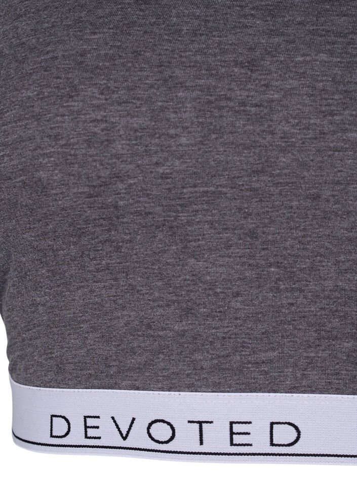 Marled bra with round neckline, Medium Grey Melange, Packshot image number 3