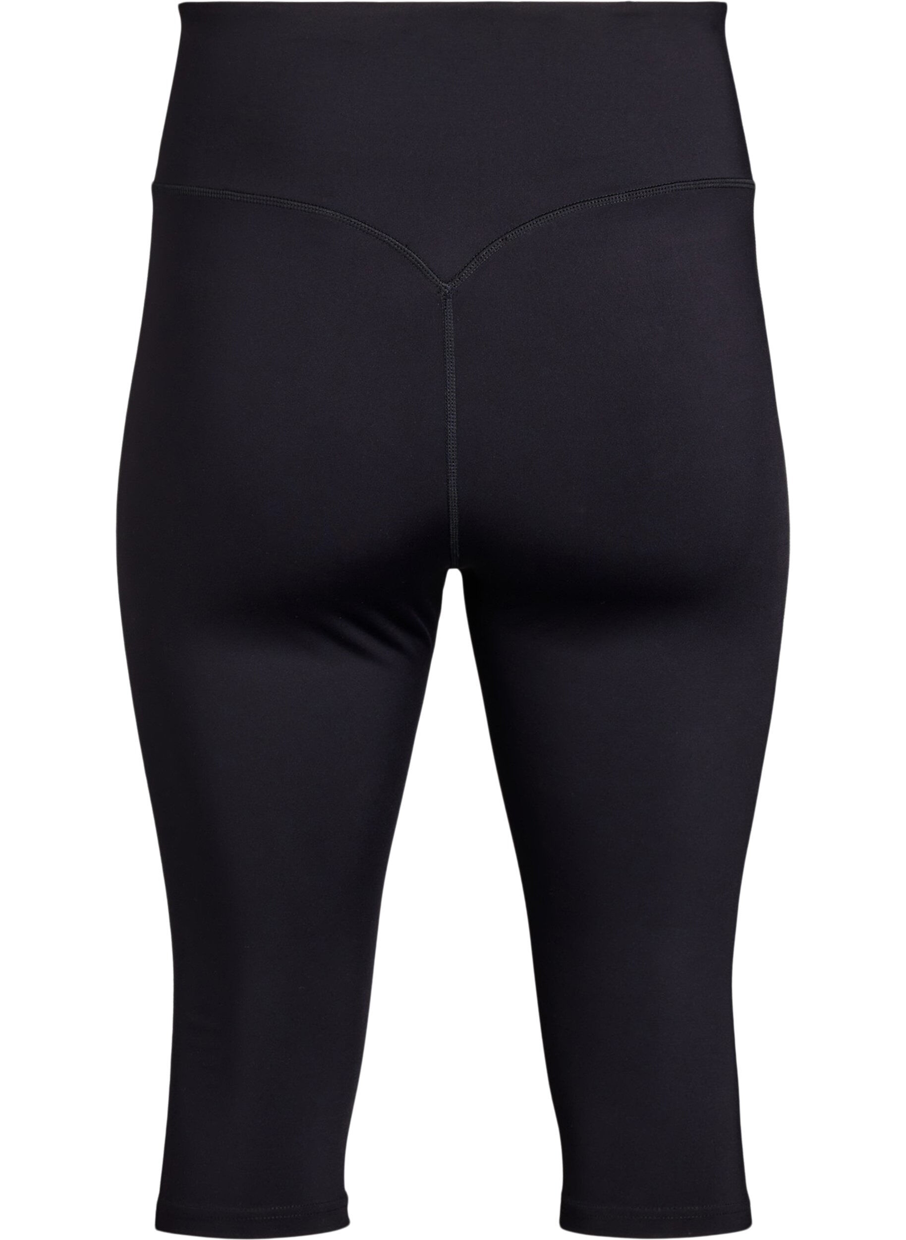 Zizzifashion CORE, Squat-proof 3/4 workout leggings with pocket, Black, Packshot image number 1