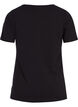Solid-coloured basic cotton T-shirt, Black, Packshot image number 1