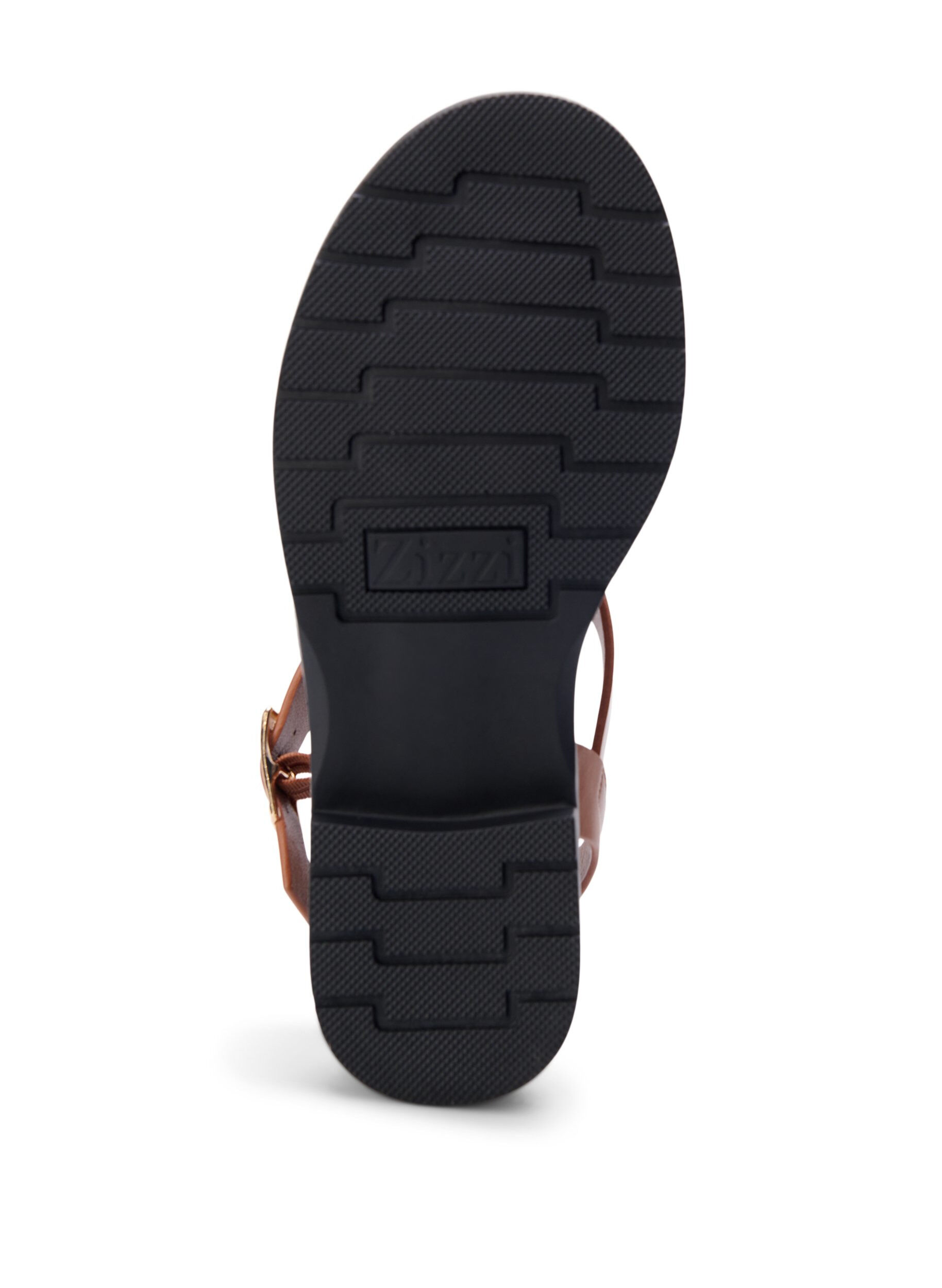 Zizzifashion Leather summer sandal with a wide fit, Friar Brown, Packshot image number 5