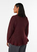 A-line knitted blouse, Red, Model image number 2