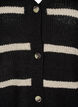 FLASH - Knitted cardigan with stripes and buttons, Black, Packshot image number 2