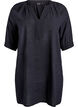 Cotton tunic with a V-neck, Black, Packshot image number 0