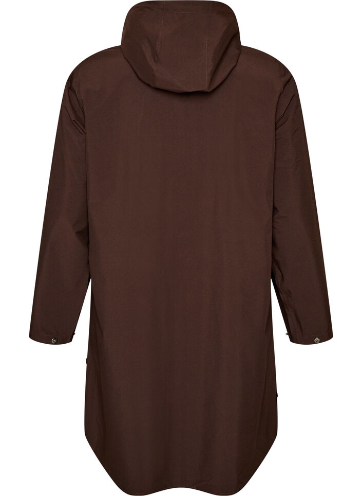 Raincoat with pockets and hood, Brown, Packshot image number 1