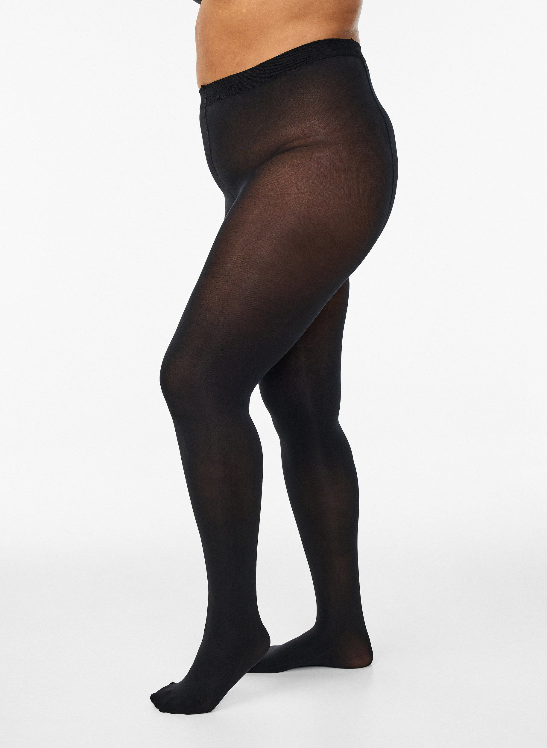 2-pack tights in 100 denier, Black, Model