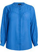 Shirt with a textured dot pattern and embroidery details, Blue, Packshot image number 0