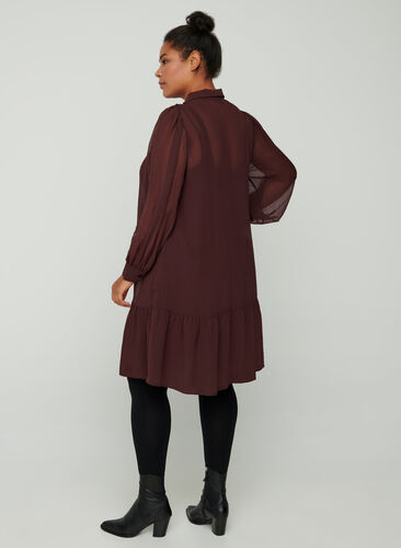Long-sleeved dress with button fastening, Fudge, Model image number 1