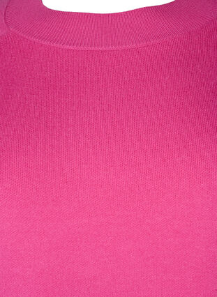 Viscose blend pullover with side slit	, Raspberry Rose, Packshot image number 2