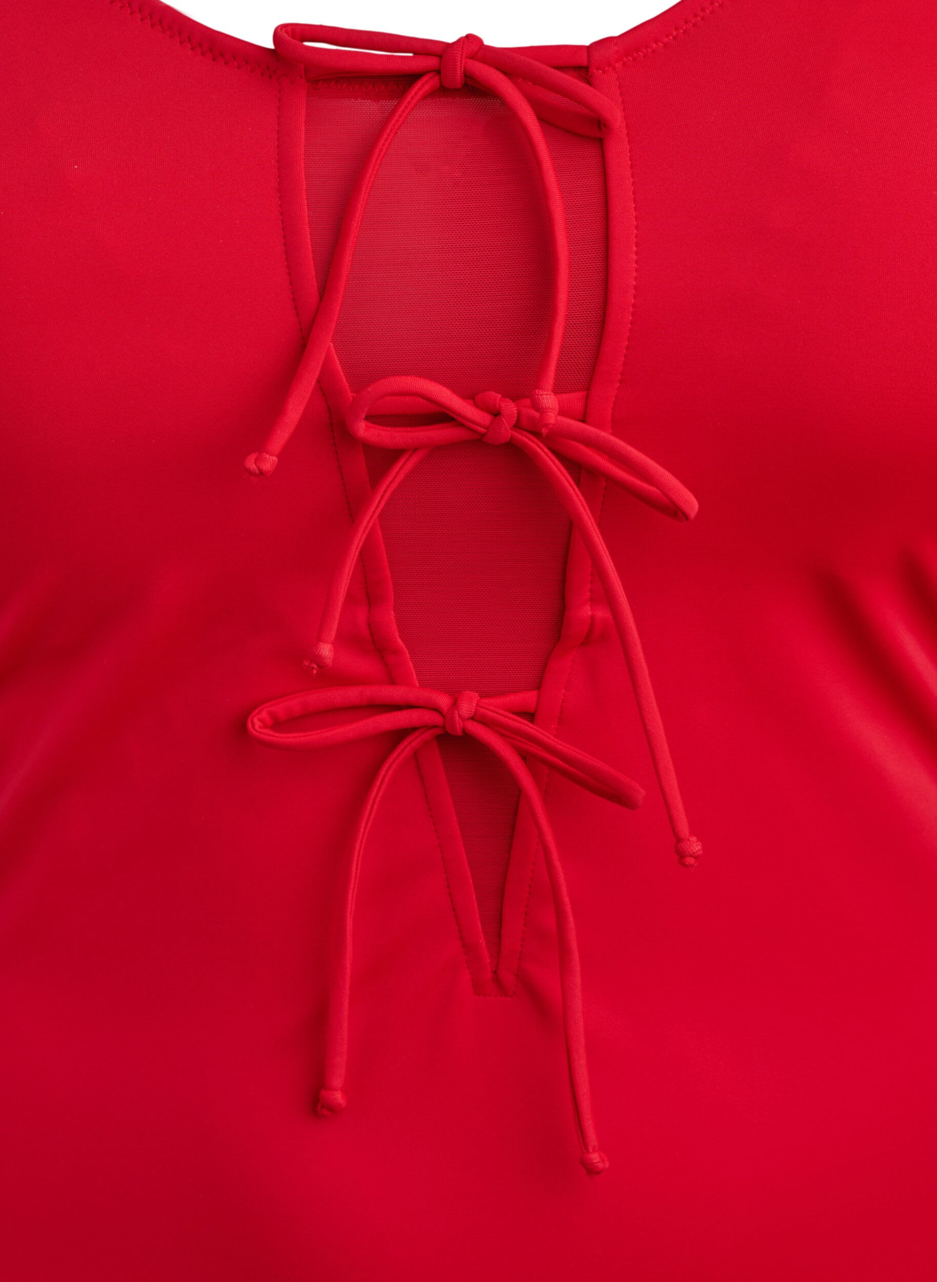 Zizzifashion Swimsuit with bows, Red, Packshot image number 2