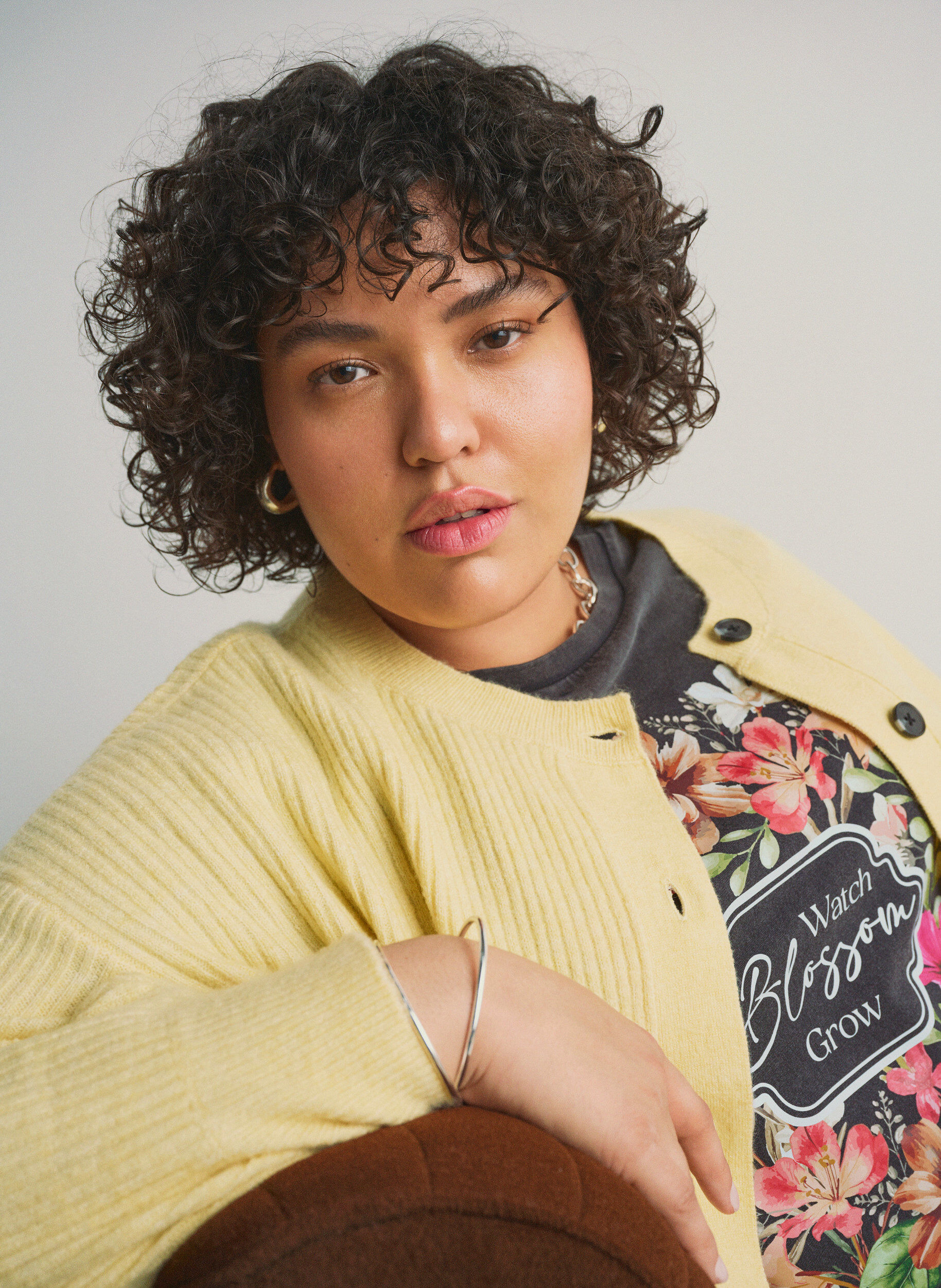 Zizzifashion Organic cotton t-shirt with print, Dark Grey, Image image number 0