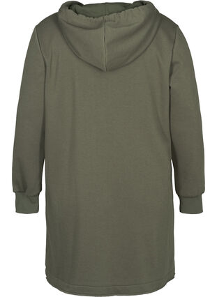 Long hooded sweatshirt, Ivy green, Packshot image number 1