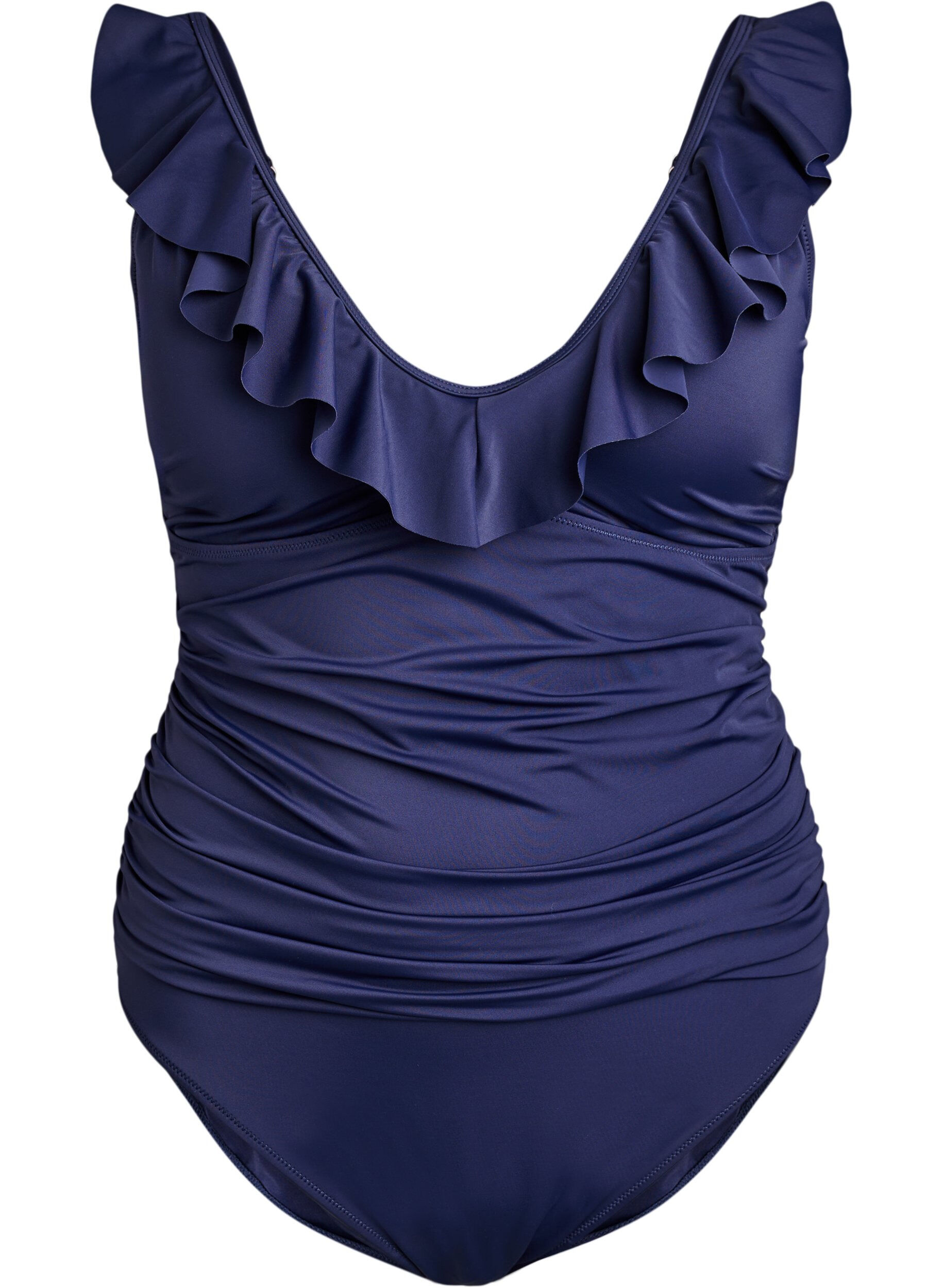 Swimsuit with ruffles and removable padding