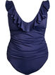 Swimsuit with ruffles and removable padding, Blue, Packshot image number 0