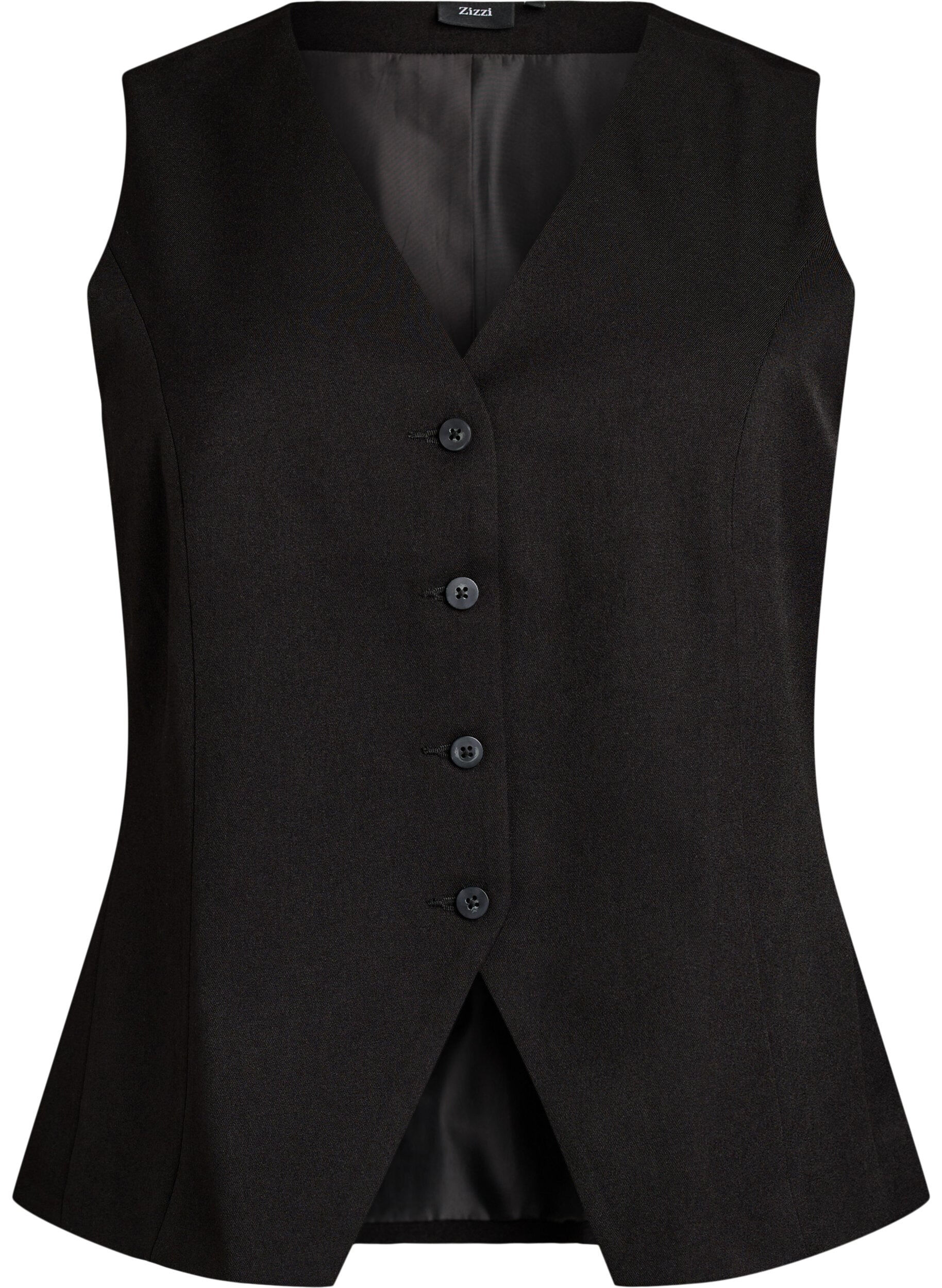ZizzifashionWaistcoat with button closure, Black, Packshot image number 0