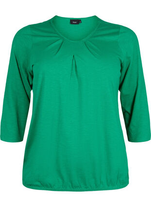 Cotton top with 3/4 sleeves, Jolly Green, Packshot image number 0
