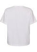 100% cotton T-shirt with short sleeves and print, White, Packshot image number 1