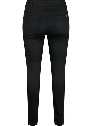 High-waisted Amy jeans with buttons, Black, Packshot image number 1