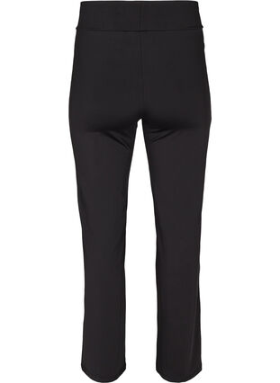 Plain-coloured exercise trousers with stretch, Black, Packshot image number 1