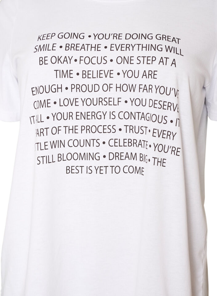 T-shirt with motif, White, Packshot image number 2