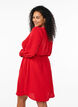 Knee-length dress with tie belt, Red, Model image number 2