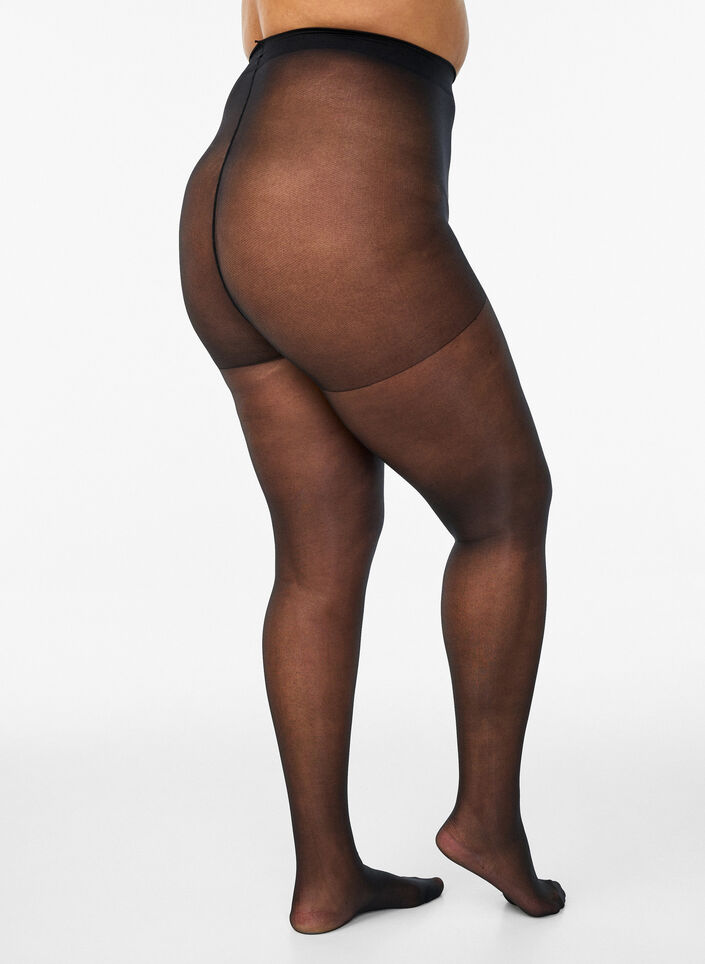 Run-resistant 30 denier tights, Black, Packshot image number 1