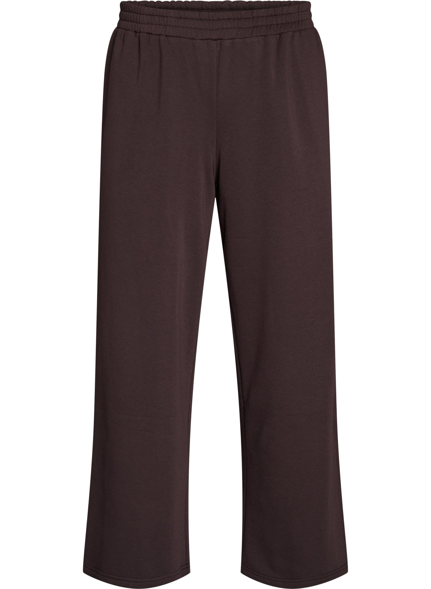 ZizzifashionHigh-waisted sweatpants with wide legs, Brown, Packshot image number 0