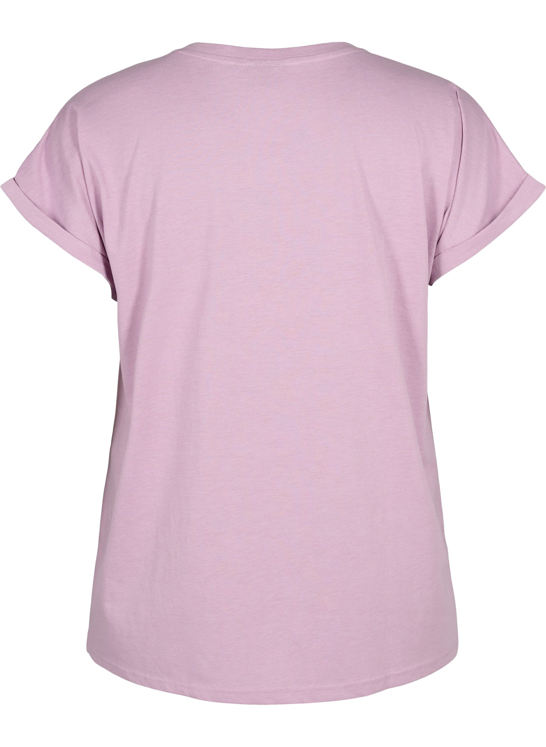 Zizzifashion Short sleeved cotton blend t-shirt, Purple, Packshot image number 1