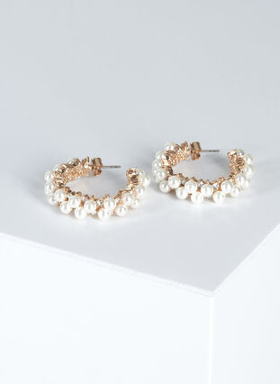 Pearl earrings, Gold, Packshot image number 1
